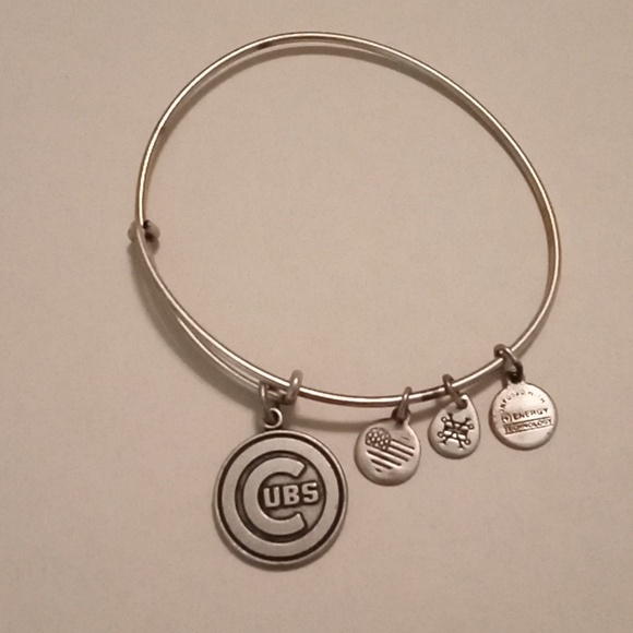 Alex and Ani Jewelry - #1038. Alex And Ani Silver Toned Cubs Charm Bracelet